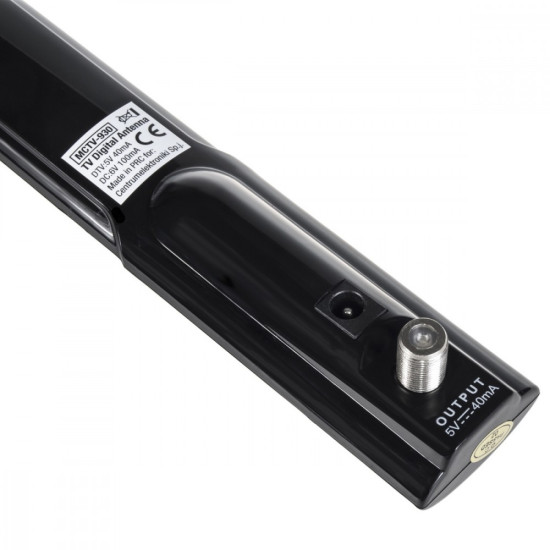 Antena TV DVB-T tubowa filtr LTE MCTV-930 czarna