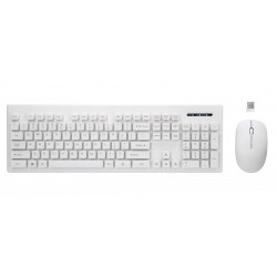 Zestaw bezprzewodowy Whiterun klawiatura+mysz, kolor biały, technologia bezprzewodowa 2,4Ghz
