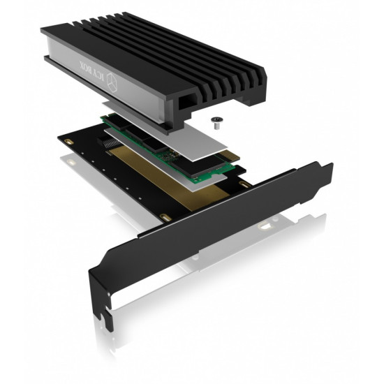 Karta PCIe z gniazdem M.2 M-Key dla jednego dysku SSD M.2 NVMe IB-PCI214M2-HSL 