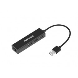 Hub USB Dragonfly 3 porty USB 2.0 + RJ45 