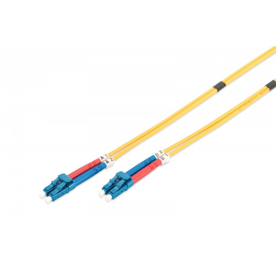 Patchcord FO Singlemode 09/125 OS2 LC-LC duplex 5m żółty