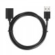 Kabel USB AM-AF 1.8 m przedłużacz czarny