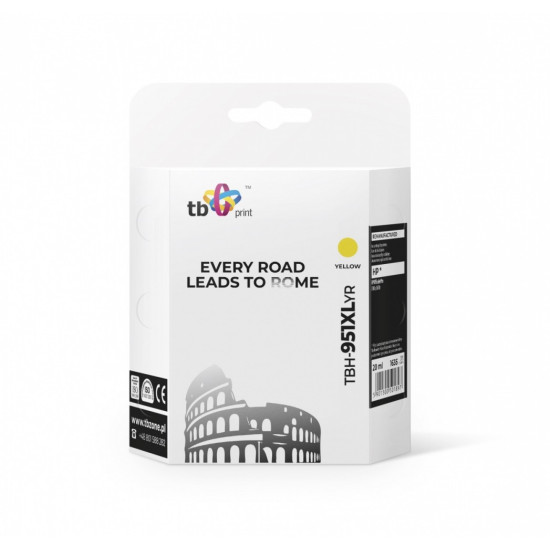 Tusz do HP OJ Pro 8100 żółty refabrykowany TBH-951XLYR