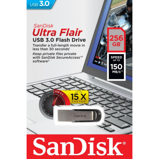 Pendrive ULTRA FLAIR USB 3.0 256GB 150MB/s 