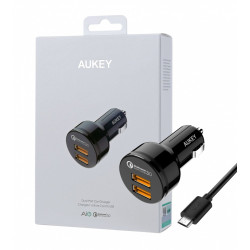 CC-T8 ultraszybka ładowarka samochodowa 2xUSB Quick Charge 3.0 6A 36W