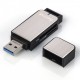 Czytnik kart SD/microSD USB 3.0 srebrny 
