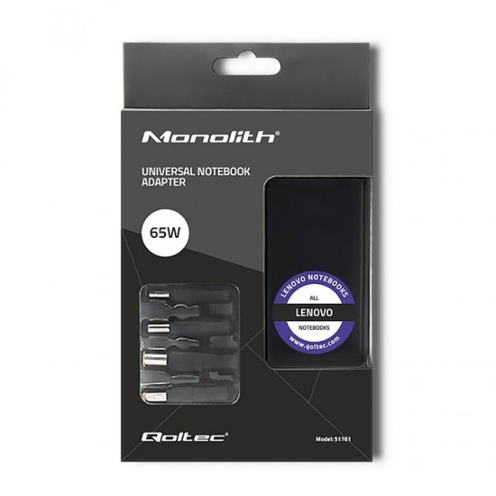 Zasilacz specjalizowany do Lenovo | 65W | 4 wtyczki |+kabel zasilający 