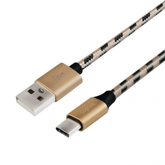 Kabel USB 2.0 A męski do USB-C męski, dł. 2m 