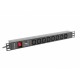 Listwa zasilająca Rack PDU 19 cali 1U 16A 8X IEC C13 2M Czarna 