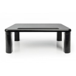 Podstawka pod monitor regulowana z drewnianym blatem do 10kg Czarna