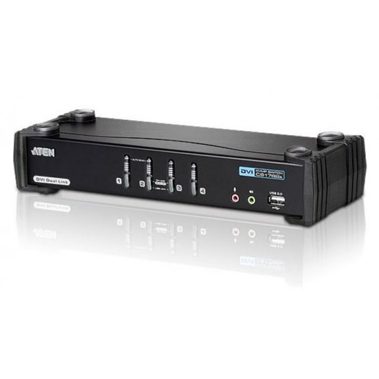 Przełącznik 4-Port USB DVI Dual lin k/Audio KVMP CS1784A 
