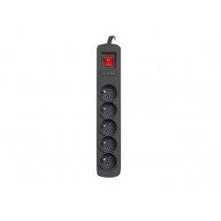 Listwa zasilająca R5 5m 5x230V PL 10A Czarna