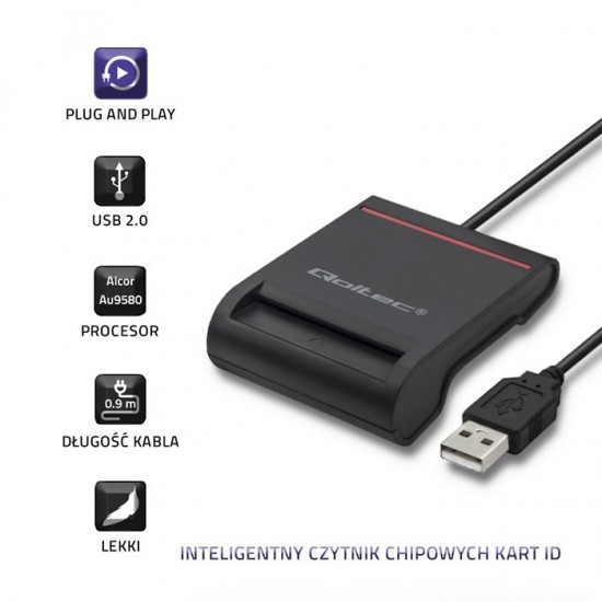 Inteligentny czytnik chipowych kart ID | USB2.0 | Plug&play 