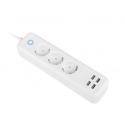 Listwa przedłużacz SMART HOME WIFI 1.7M 3X SCHUKO 10A 4XUSB 2.1A 