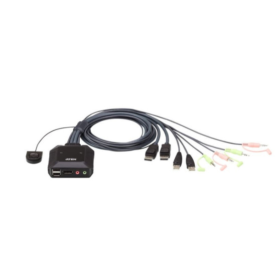Przełącznik 2 portowy USB DP Cable KVM Switch CS22DP 