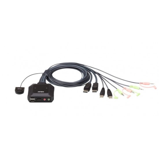 Przełącznik 2 portowy USB DP Cable KVM Switch CS22DP 