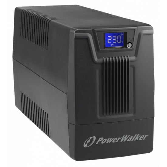 Zasilacz awaryjny UPS POWERWALKER LINE-INTERACTIVE 800VA SCL 2X PL 230V, RJ11/45  IN/OUT, USB, LCD 