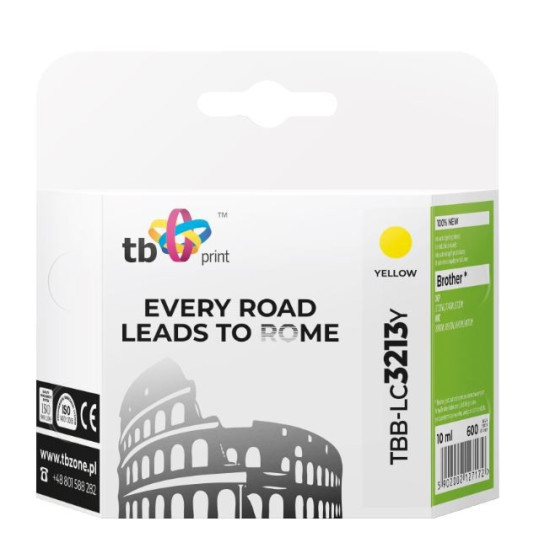 Tusz do Brother DCP-J722DW Yellow TBB-LC3213Y 100% nowy 