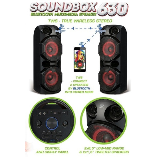 Głośnik Bluetooth karaoke SoundBox 630 