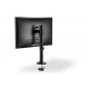 Uchwyt biurkowy kolumnowy pojedyńczy 1xLCD max. 32 cale max. 8kg uchylno-obrotowy czarny