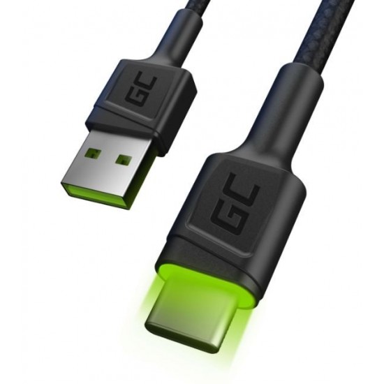 Kabel GCRay USB - USB-C 120cm, podświetlenie LED 