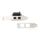 Karta sieciowa przewodowa PCI Express 2x RJ45 Gigabit 10/100/1000Mbps Low Profile