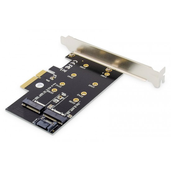 Karta rozszerzeń (Kontroler) M.2 NGFF/NVMe SSD PCIe 3.0 x4 SATA 80, 60, 42, 30 mm