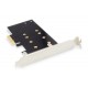 Karta rozszerzeń (Kontroler) M.2 NGFF/NVMe SSD PCIe 3.0 x4 SATA 80, 60, 42, 30 mm