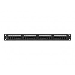 Patchpanel 24 port 1U KAT6A PPUA-1024-B Czarny 