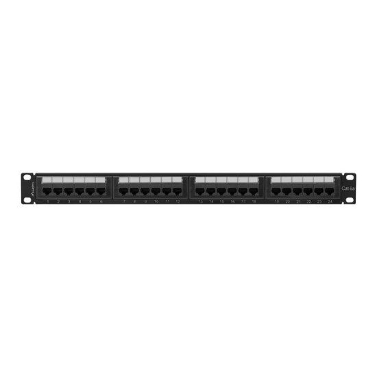 Patchpanel 24 port 1U KAT6A PPUA-1024-B Czarny 