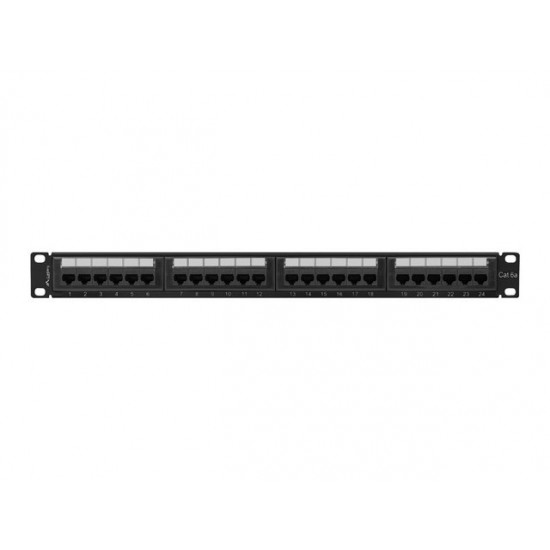 Patchpanel 24 port 1U KAT6A PPUA-1024-B Czarny 