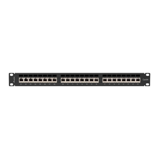 Patchpanel 24 port 1U KAT6A EK. PPSA-1024-B Czarny
