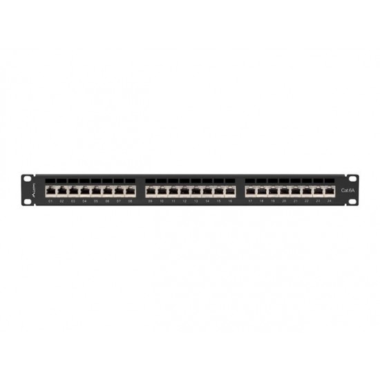 Patchpanel 24 port 1U KAT6A EK. PPSA-1024-B Czarny
