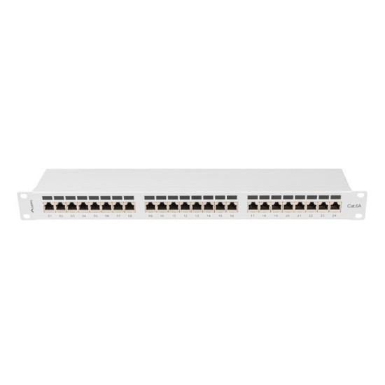 Patchpanel 24 port 1U KAT6A EK. PPSA-1024-S Szary