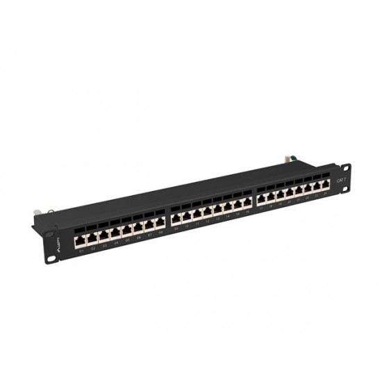 Patchpanel 24 port 1U KAT7 EK. PPS7-1024-B Czarny 