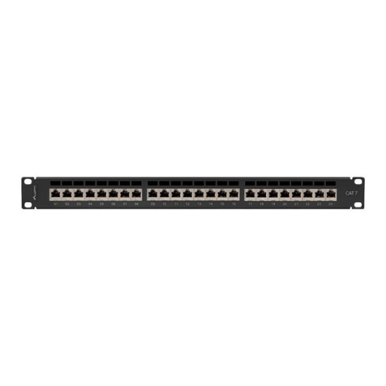 Patchpanel 24 port 1U KAT7 EK. PPS7-1024-B Czarny 