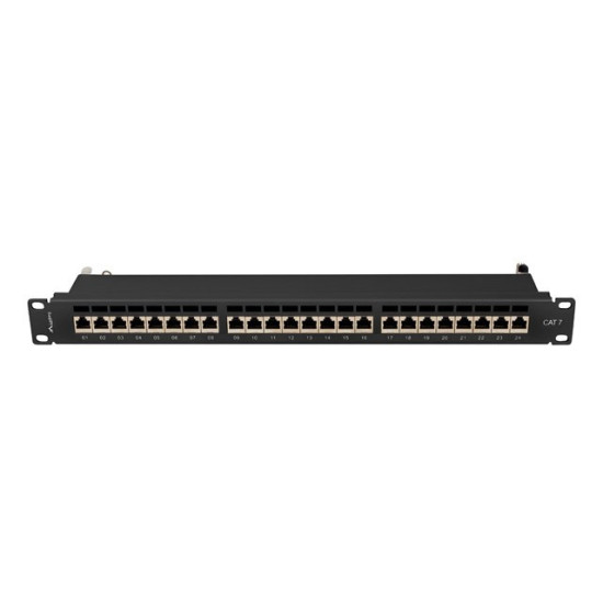 Patchpanel 24 port 1U KAT7 EK. PPS7-1024-B Czarny 