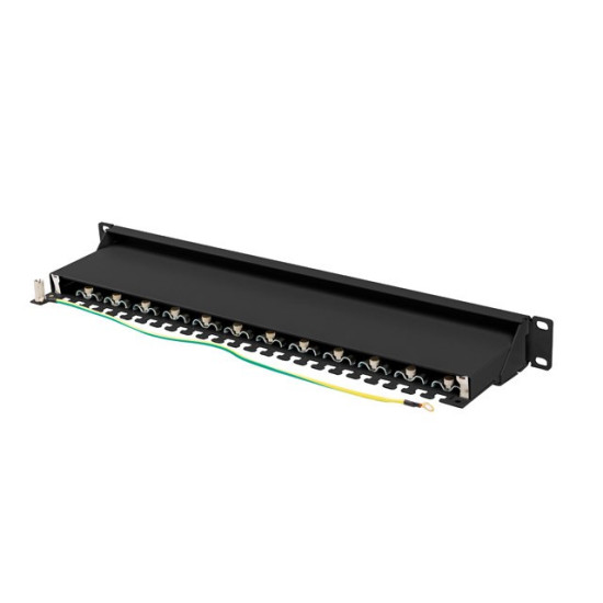 Patchpanel 24 port 1U KAT7 EK. PPS7-1024-B Czarny 
