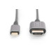 Kabel adapter HDMI 4K 30Hz na USB Typ C 3.1 metalowa obudowa HQ czarny 1.8m