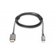 Kabel adapter HDMI 4K 30Hz na USB Typ C 3.1 metalowa obudowa HQ czarny 1.8m