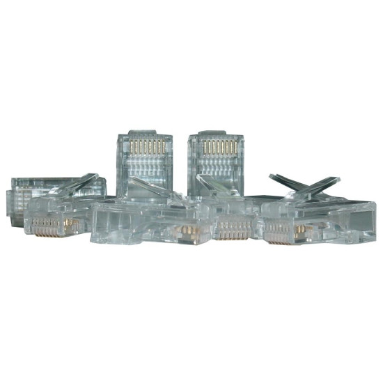 Wtyk RJ45 kat.6 uniwersalny drut/linka 8P8C 100szt