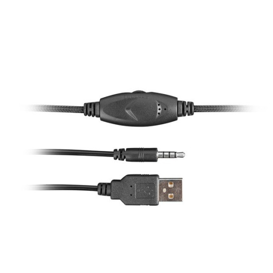 Słuchawki dla graczy Fury Phantom podświetlenie czarno-niebieskie 