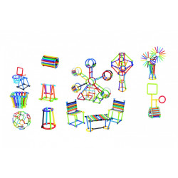 Klocki Patyczki 360 elementów w pudełku