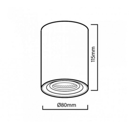 Oprawa natynkowa GU10 MCE422W 