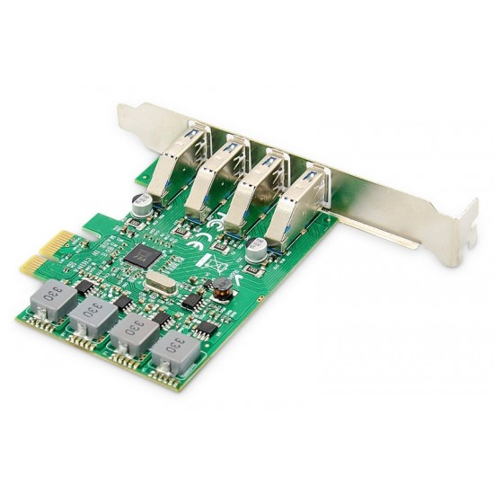 Karta rozszerzeń (Kontroler) USB 3.0 PCI Express 4xUSB 3.0 Low Profile Chipset: VL805