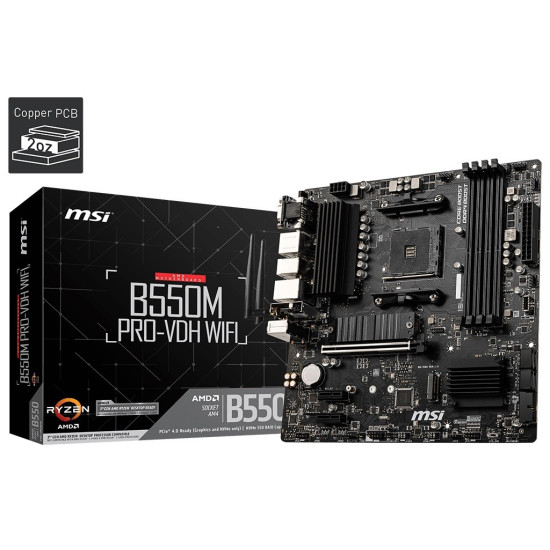 Płyta główna B550M PRO-VDH AM4 4DDR4 HDMI/DP/VGA mATX 