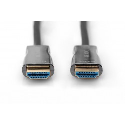 Kabel połączeniowy hybrydowy AOC HDMI 2.0 Premium HighSpeed 4K/60Hz UHD HDMI A/HDMI A M/M czarny 10m