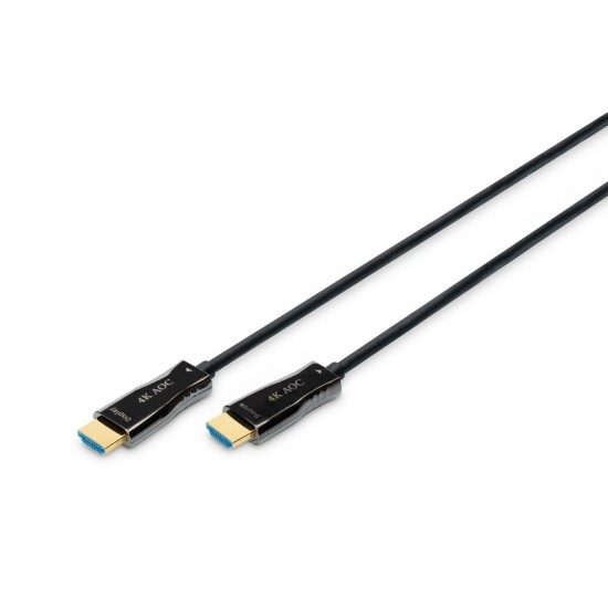Kabel połączeniowy hybrydowy AOC HDMI 2.0 Premium HighSpeed 4K/60Hz UHD HDMI A/HDMI A M/M czarny 15m