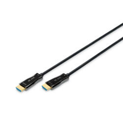 Kabel połączeniowy hybrydowy AOC HDMI 2.0 Premium HighSpeed 4K/60Hz UHD HDMI A/HDMI A M/M czarny 20m