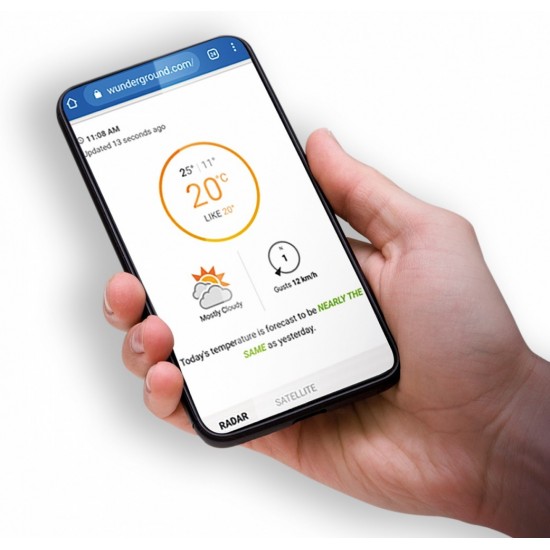 Profesjonalna stacja METEO WiFi SWS 12500 wys. LCD 21,4cm Kolor 